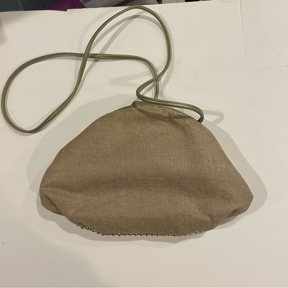 Vintage 70’s ziggy stardust gold silver beaded baguette crossbody leather ✨ - Picture 4 of 11